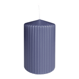 Rillenkerze Polarblau, 130/70 mm, WENZEL, Brenndauer 61h, 4 St.