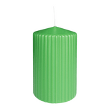 Rillenkerze Softgrün, 130/70 mm, WENZEL, Brenndauer 61h, 4 St.