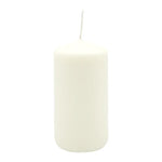 100% ÖKO-Stumpenkerze aus regionaler Bio-Masse, mit Bienenwachsüberzug, Weiß, BIOKEMA, 120/60 mm, Brenndauer ca. 70h