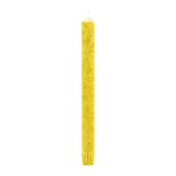 4 Stabkerzen aus Stearin Gelb, 22/250 mm, KERZENFARM HAHN, durchgefärbt, Brenndauer 10h