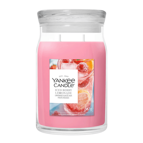 Duftkerze im Glas Iced Berry Lemonade, 567 g, YANKEE CANDLE, Brenndauer bis 80h