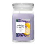 Duftkerze im Glas Lemon Lavender, 567 g, YANKEE CANDLE, Brenndauer bis 80h