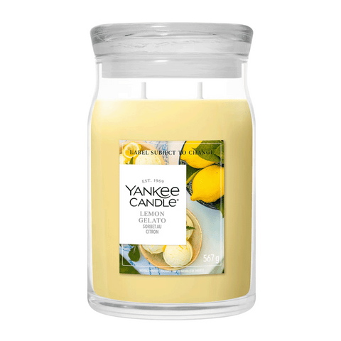 Duftkerze im Glas Lemon Gelato, 567 g, YANKEE CANDLE, Brenndauer bis 80h