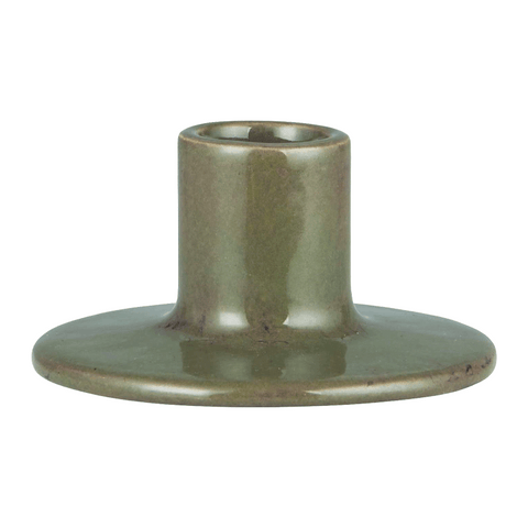 Kerzenhalter für Stabkerzen, Olive, H46/Ø90 mm, Ib Laursen