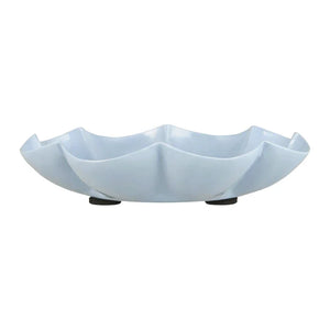 Kerzenhalter für Stumpenkerzen bis zu Ø70 mm, Blume Hellblau, Metall, H27/Ø135 mm, Ib Laursen