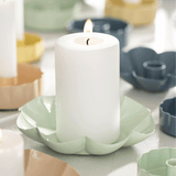 Kerzenhalter für Stumpenkerzen, Blume Green Tea, Metall, H27/Ø135 mm, Ib Laursen