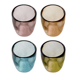 Kerzenhalter aus Glas für Stabkerzen, bunt, H75/Ø70 mm, Ib Laursen, 4 Stück pro Verpackung