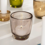 Kerzenhalter aus Glas für Stabkerzen, bunt, H75/Ø70 mm, Ib Laursen, 4 Stück pro Verpackung