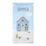 Papierservietten „Strandhaus und Summer“, 40x40 cm, dekorativ, Ib Laursen, 16 Stück