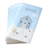 Papierservietten „Strandhaus und Summer“, 40x40 cm, dekorativ, Ib Laursen, 16 Stück