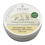 Karité-Shampoo – vegan, THOMA Naturseifen-Manufaktur, für empfindliche Kopfhaut, 55 g, Aludose, Haarpflege