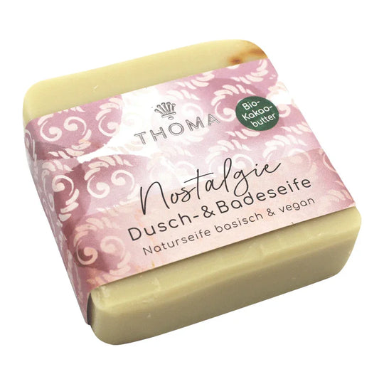 Nostalgie – klassische Männerseife, THOMA Naturseifen-Manufaktur, vegane Kakakobutterseife, 100 g, Körperpflege