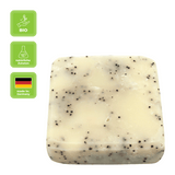 Märkische Mohnölseife mit Kakaobutter – vegan, THOMA Naturseifen-Manufaktur, mit Peeling-Effekt, 100 g, Körperpflege