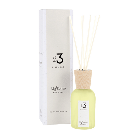 Diffuser Premium 240 ml N°3 Pinewood, My Senso, Raumduft, inkl. 8 Faserstäbchen, Duftstäbchen