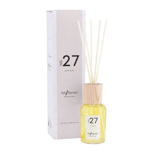 Diffuser Premium 100 ml N°27 Orange, My Senso, 100% natürlich, Raumduft, inkl. 5 Faserstäbchen, Duftstäbchen