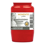 MEMENTO-Kompositionsöllicht Nr. 3, Rot, BOLSIUS, 30% Ölgehalt, 95/57 mm, Brenndauer ca. 52h, Karton mit 20 Stück, Grabkerzen