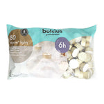 Teelichter in Aluminiumhülle, Waxine-Lichte, weiß, BOLSIUS, 18/38 mm, Brenndauer ca. 6h, Beutel mit 150 Stück