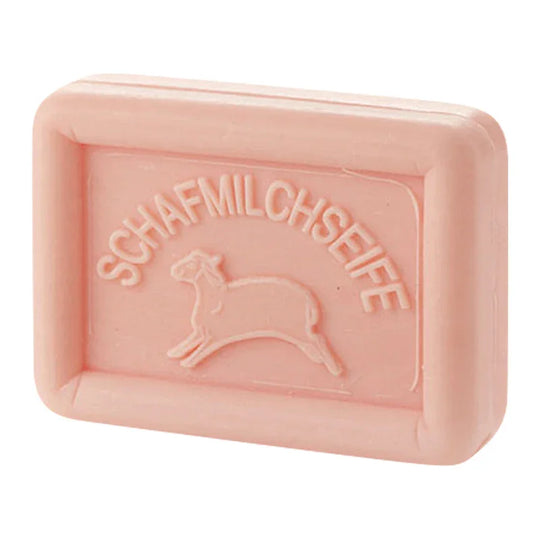 Ovis Schafmilchseife Rose, 100% Bio, für die tägliche Dusche, eckig, 100 g