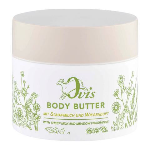 Body Butter Wiesenduft, Ovis Schafmilchseife, 100% Bio, mit Schafmilch & Wiesenduft, 200 ml, Körperpflege