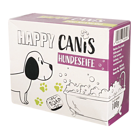 Happy Canis Hundeseife, Ovis Schafmilchseife, 100% Bio, Reinigung, Fellpflege, gegen Zecken & Flöhe, ph-neutral, 100 g, Tierpflege