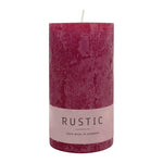 RUSTIC-Stumpenkerze Altrot, WENZEL, 110/60 mm, Brenndauer ca. 38h, selbstverlöschend