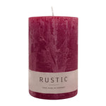 RUSTIC-Stumpenkerze Altrot, WENZEL, 110/70 mm, Brenndauer ca. 51h, selbstverlöschend