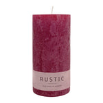 RUSTIC-Stumpenkerze Altrot, WENZEL, 140/70 mm, Brenndauer ca. 69h, selbstverlöschend