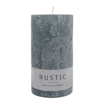 RUSTIC-Stumpenkerze Anthrazit, WENZEL, 110/60 mm, Brenndauer ca. 38h, selbstverlöschend