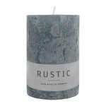 RUSTIC-Stumpenkerze Anthrazit, WENZEL, 80/60 mm, Brenndauer ca. 25h, selbstverlöschend
