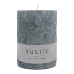 RUSTIC-Stumpenkerze Anthrazit, WENZEL, 80/70 mm, Brenndauer ca. 34h, selbstverlöschend
