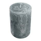 Stumpenkerze aus Paraffin, Anthrazit, Rustic, WENZEL, 80/70 mm, Brenndauer ca. 34h, selbstverlöschend