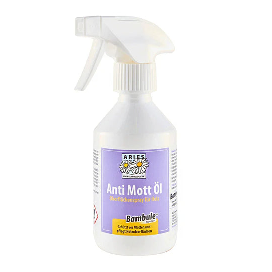 Anti Mott Öl Oberflächenspray für Holz, ARIES Umweltprodukte, 100% natürlich, 250 ml