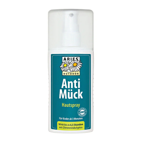 Anti Mück Hautspray, ARIES Umweltprodukte, 100% natürlich, wirkt bis zu 6,5h, 100 ml, Mückenschutz, Outdoor