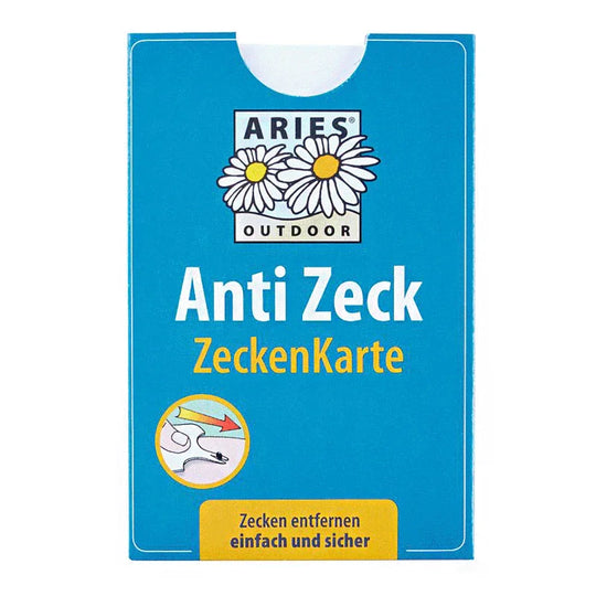 Anti Zeck Zeckenkarte, ARIES Umweltprodukte, 100% natürlich, einfach & sicher, ideal für unterwegs
