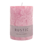 RUSTIC-Stumpenkerze Antikrosa, WENZEL, 80/70 mm, Brenndauer ca. 34h, selbstverlöschend