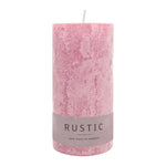 RUSTIC-Stumpenkerze Antikrosa, WENZEL, 140/70 mm, Brenndauer ca. 69h, selbstverlöschend