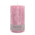 RUSTIC-Stumpenkerze Antikrosa, WENZEL, 140/80 mm, Brenndauer ca. 76h, selbstverlöschend