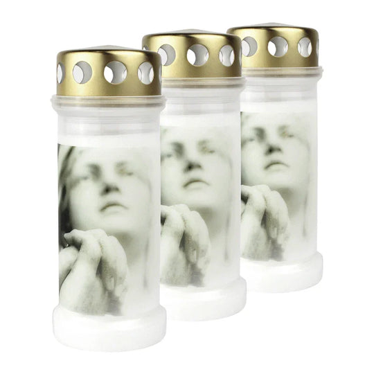 BOLSIUS-Motivkerze "Beten", 67/173 mm, Brenndauer ca. 60h, Lieferumfang 3 Stück