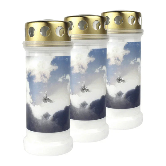 BOLSIUS-Motivkerze "Himmel", 67/173 mm, Brenndauer ca. 60h, Lieferumfang 3 Stück
