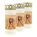 BOLSIUS-Motivkerze "Kranz", 75/165 mm, Brenndauer ca. 60h, Lieferumfang 3 Stück