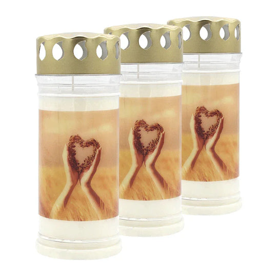 BOLSIUS-Motivkerze "Kranz", 75/165 mm, Brenndauer ca. 60h, Lieferumfang 3 Stück