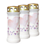 BOLSIUS-Motivkerze "Luftballons", zum Beschriften, 67/173 mm, Brenndauer ca. 70h, Lieferumfang 3 Stück