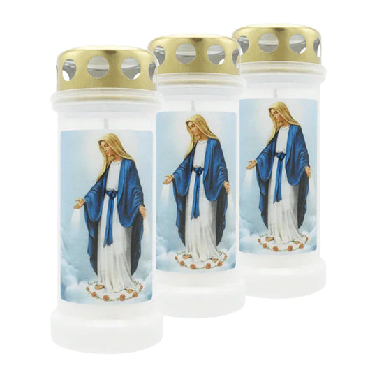 BOLSIUS-Motivkerze "Marienmotiv", 67/173 mm, Brenndauer ca. 60h, Lieferumfang 3 Stück