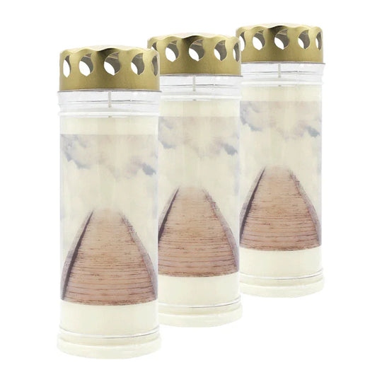 BOLSIUS-Motivkerze "Wolken", 75/200 mm, Brenndauer ca. 70h, Lieferumfang 3 Stück