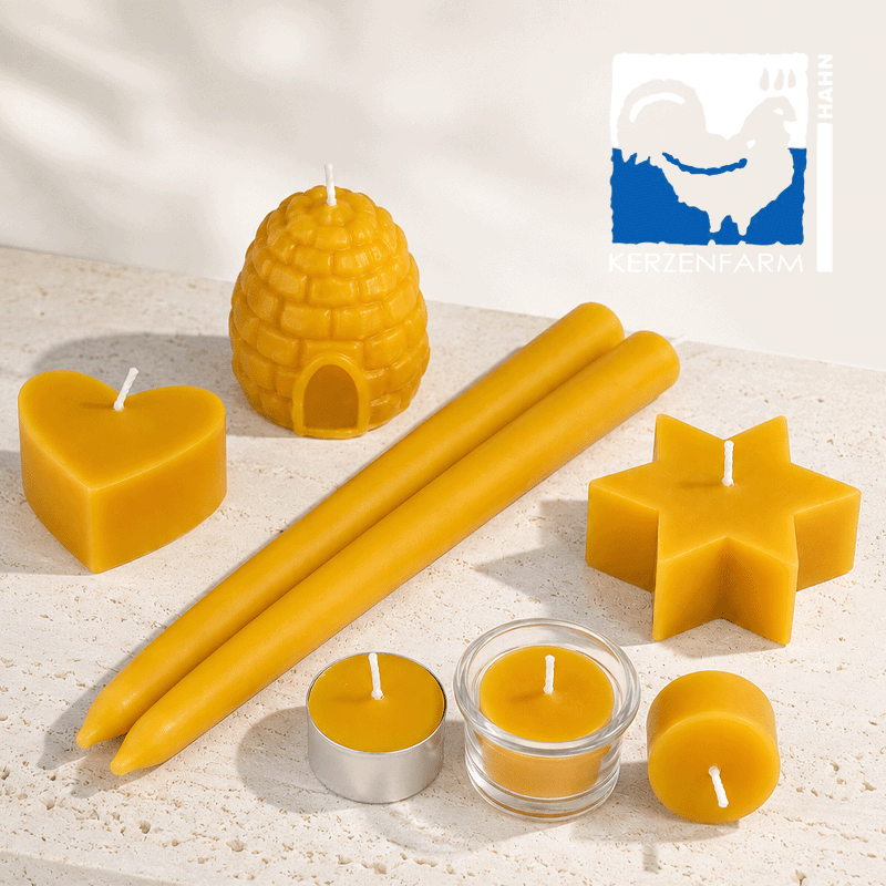 100% Bienenwachs Baumkerzen 100/12 mm, KERZENFARM HAHN, 1,15h, 20 St. –