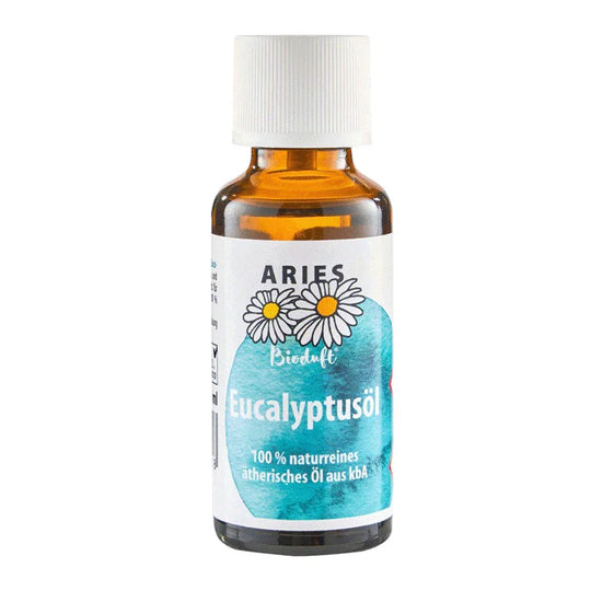 Bio-Eucalyptusöl, ARIES Umweltprodukte, 100% naturreines ätherisches Öl, 30 ml, Wohlbefinden, Duftöl