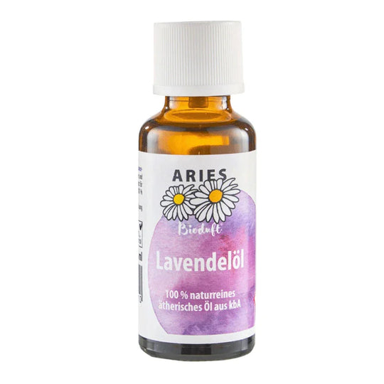Bio-Lavendelöl, ARIES Umweltprodukte, 100% naturreines ätherisches Öl, 30 ml, Wohlbefinden, Duftöl