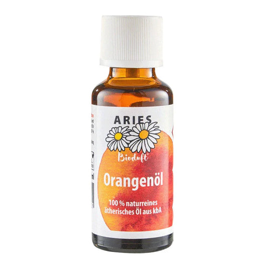 Bio-Orangenöl, ARIES Umweltprodukte, 100% naturreines ätherisches Öl, 30 ml, Wohlbefinden, Duftöl