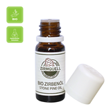 Bio-Zirbenöl Zirmquell, Ovis Schafmilchseife, 100% natürlich, mit naturreinen ätherischen Ölen, 10 ml, Wohlbefinden