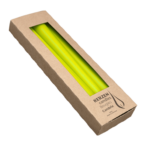 CLASSIC Spitzkerzen Limone, 250/23 mm, WENZEL, 8h, 4 St.